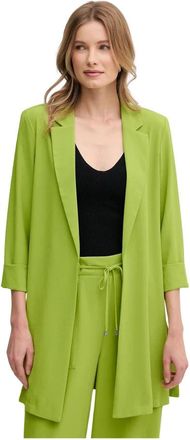 Joseph Ribkoff Blazer met inkeping revers - Dames - Blazers - Groen - M - Leer - Jassen