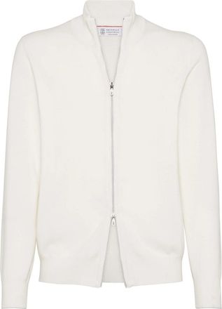 Brunello Cucinelli Cashmere High-neck Cardigan With Zipper