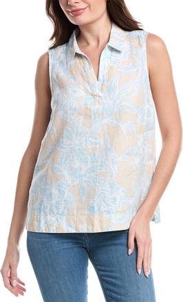 Tommy Bahama Paradiso Petals Linen Popover Top
