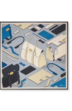 Mulberry Square Scarf in Light Grey at Nordstrom