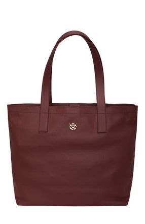 Gorski Leather Tote Bag with Removable Zipped Pouch in Burgundy at Nordstrom