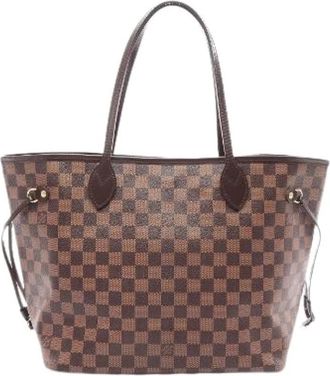 Louis Vuitton Pre-owned Neverfull MM Damier Tote Bag - Dames - Vintage Shopper - Bruin - ONE Size - Leer - Vintage