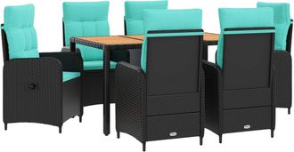 vidaXL Juego De Comedor Para Exteriores 7 Uds. Vidaxl