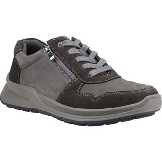 Hush Puppies Alexander Leather Mens Grey Lace-Up Shoes - Size UK 12