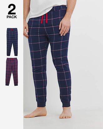 Jacamo 2 Pack Fleece Lounge Pants