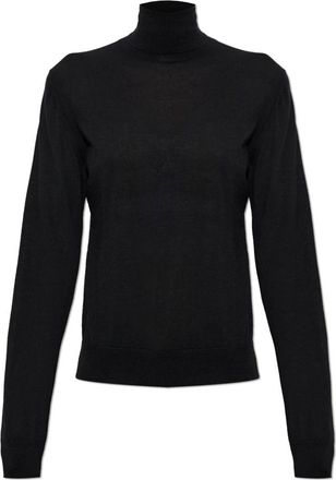 Dolce & Gabbana Cashmere coltrui - Dames - Cashmere truien - Zwart - S - Leer - Truien & Vesten