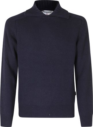 Sebago Ribbed Open Collar Maritime Knit Sweater