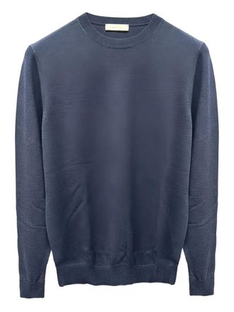Diktat crew-neck sweater - Blue