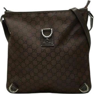 Gucci Pre-owned Borsa a Spalla GG Nylon Abbey - - Pre-owned - Donna - Marrone - ONE SIZE