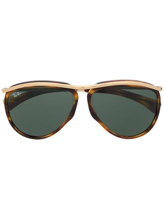 Ray-Ban Occhiali da sole Olympian stile pilota - Marrone