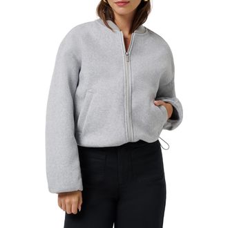 Travis Mathew Rustic Retreat Bomber Jacket in Heather Light Grey at Nordstrom Rack, Size X-Large
