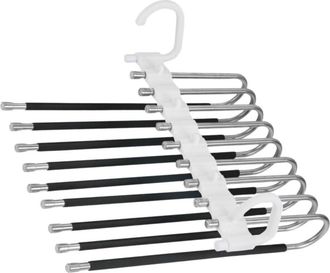 OEM Juego De 2 Perchas Plegables De 9 Capas Para Pantalones - Ahorro De Espacio - Multifuncionales - Para Armario, Pantalones, Bufandas, Vaqueros