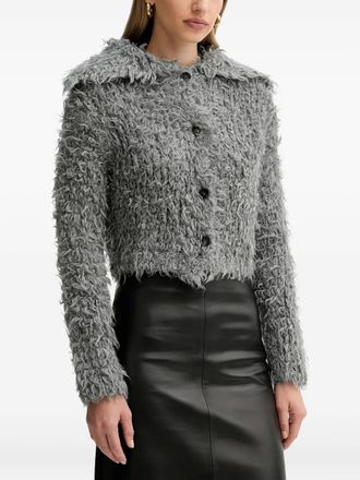 Liviana Conti Zenon button-up vest met wijde kraag - Grijs