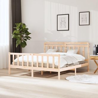 vidaXL 160x200 Cm De Madera Maciza