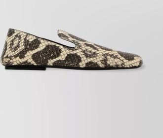 Bottega Veneta anaconda leather slippers