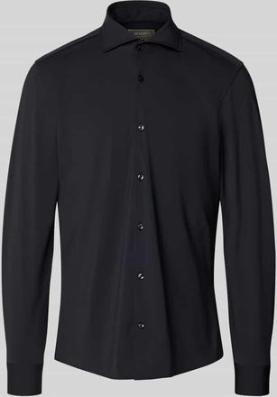 Joop Slim Fit Business-Hemd mit Knopfleiste in Black, Größe 38