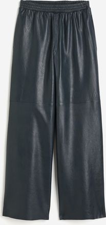 H&M Weite Lederhose - Grau