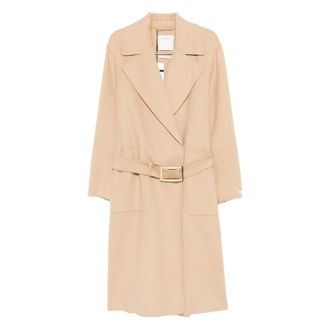 Sportmax Dames, Mantels, Beige, Maat: XS Leer