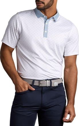 Rhone Drive Time Performance Polo in Arctic Blue Foulard at Nordstrom, Size Xx-Large