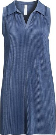 Zella Pleated Mesh Dress in Blue Vintage at Nordstrom, Size X-Small