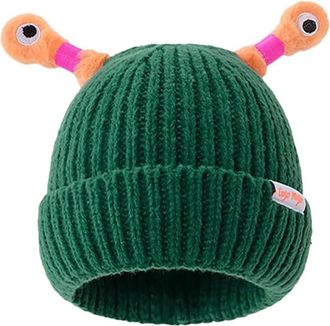 Generic Novelty Knitted Beanie Hats Winter Warm Kids Lighting Beanie Hat with Tentacles Funny Knit Hat Comfortable Soft Winter Headwear for Christmas Families