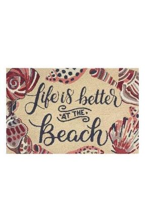 R16 Home Lifes a Beach Looped Door Mat in Cream Multi at Nordstrom Rack, Size 24X36