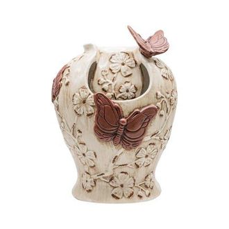 Foreside Home And Garden Butterfly Urn Fountain Rust Cream Stoneware in White at Nordstrom