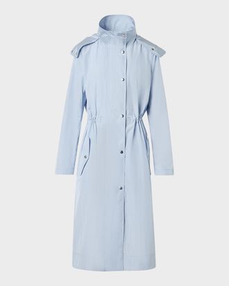 Akris Techno Parachute Hooded Parka Coat