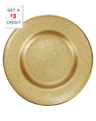 Vietri Vietri Metallic Glass Salad Plate With $3 Credit