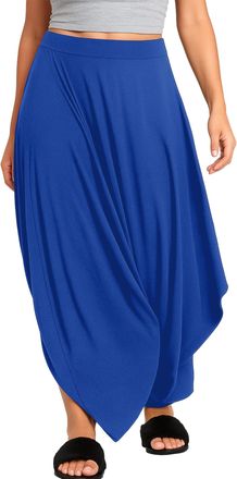 Re Tech UK Ladies Gathered Draped Baggy Harem Pants for Women UK Lagenlook Alibaba Baggy Trousers Women Harem Trousers for Women UK Genie Pants Royal Blue