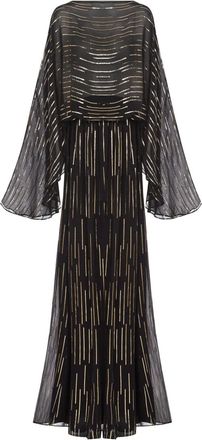 Taller Marmo Abito lungo Tribeca a righe - Nero