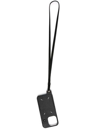 Maison Margiela Cover per iPhone 14 Pro Four Stitches - Nero