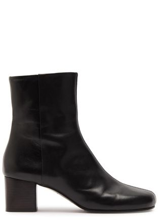 Christophe Lemaire Anatomic 55 Leather Boots - Black - 40 (IT40/ UK7)