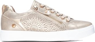 Xti Womens Structured Sneaker In Gold