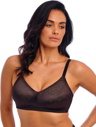 Wacoal Womens 852303 Back Appeal Non Wired Bra - Black Elastane - Size 36C