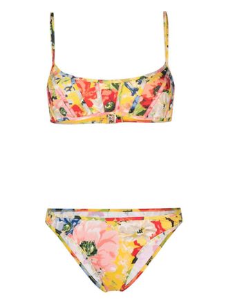 Zimmermann Bikini Alight a fiori - Giallo