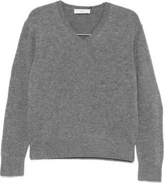 Dunst V-hals Kasjmier Blend Trui - Dames - Cashmere truien - Grijs - XS - Kasjmier - Truien & Vesten