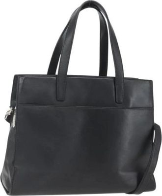 Loewe Pre-owned Handbags, female, Black, Size: ONE SIZE Pre-owned Leather Tote