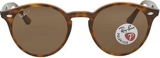 Ray-Ban Polarized Brown Classic B-15 Round Sunglasses RB2180 710/83 49