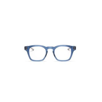 Akoni Akx-418 Translucent Blue Square Frame Eyeglasses with Metal Temples