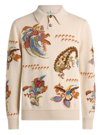 Etro Polotrui met jacquard - Beige
