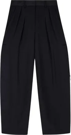 A|X Armani Exchange Pantaloni Over in Viscosa - - Trousers - Donna - Nero - 4XS