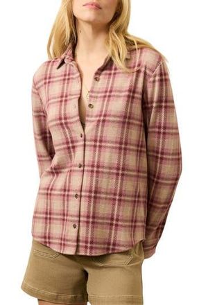 Faherty Legend Sweater Knit Plaid Button-Up Shirt in Berry Coast Plaid at Nordstrom Rack, Size X-Small