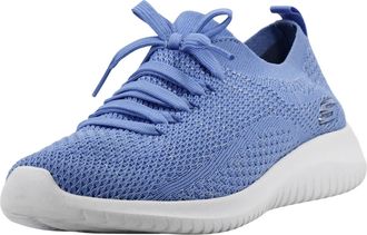 Skechers Womens Ultra Flex Salutations Shoes, Periwinkle, 5 UK