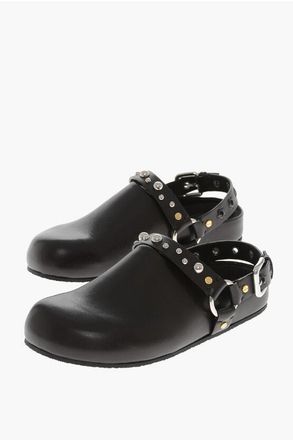 Stella McCartney Mules in Eco-pelle ELYSE con Cinturini Borchiati taglia 36