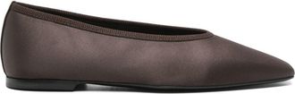 Toteme Minimalist satin ballet flats - Brown