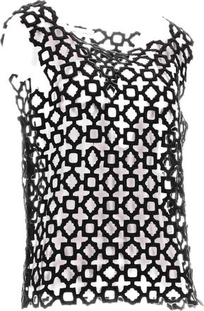 Niccol&ograve; Pasqualetti Carta Tank - Geometric Lace Embroidery