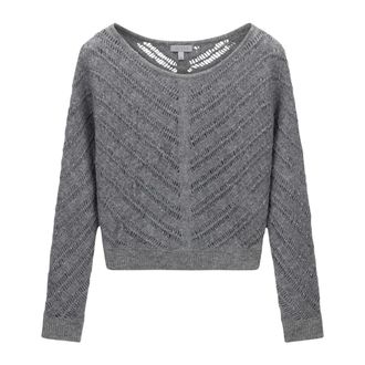 Guess Trui met bootnek - Dames - Truien - Grijs - Maat: M Wol