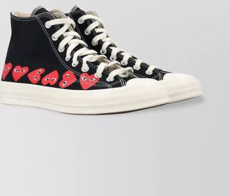 Comme Des Gar&ccedil;ons cotton printed hi-top sneakers