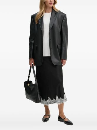 Nanushka T-shirt met geborduurd logo - Wit